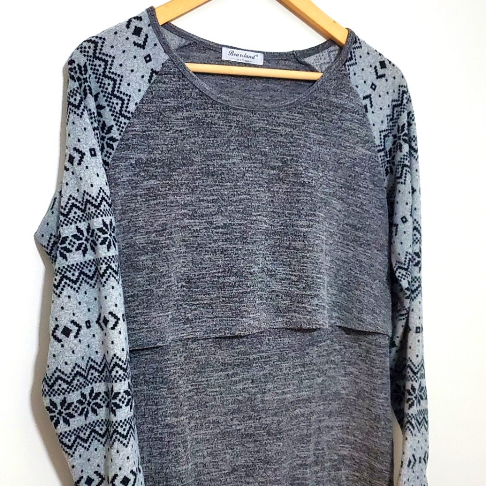 Bearsland Fair Isle Lightweight Nursing Sweater
